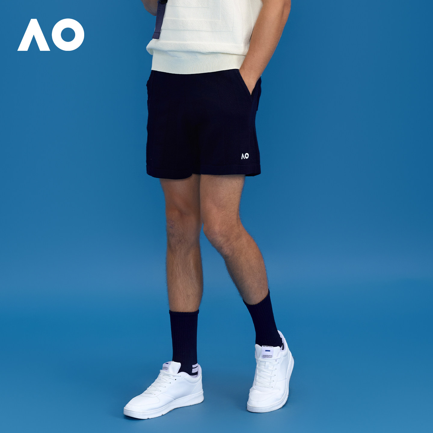 AO澳网老钱运动短裤网球服训练服透气运动户外训练休闲五分裤男