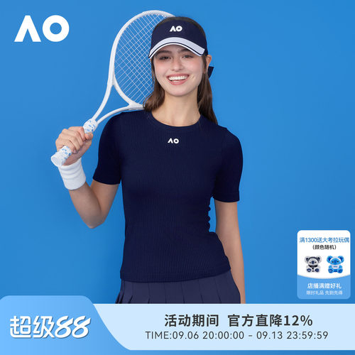 AO澳网运动T恤新款运动网球服