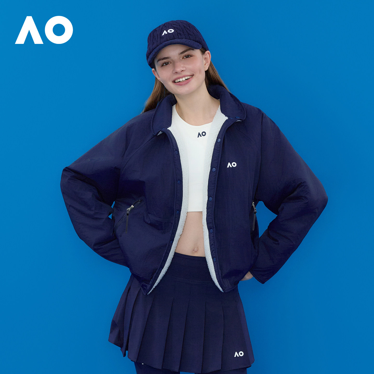 AO澳网秋冬新款两面穿摇粒绒防风运动外套女立领保暖网球训练服女,运动服/休闲服装,运动茄克/外套,淘宝优惠券,粉丝福利购,淘宝优惠卷