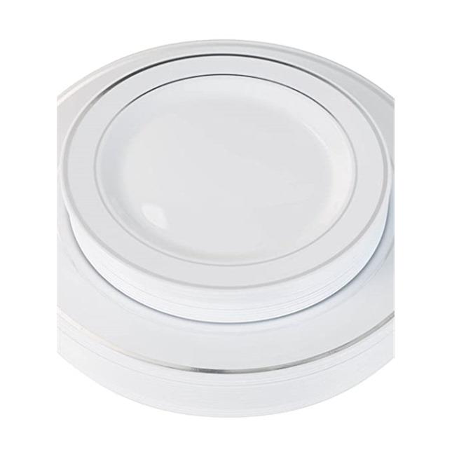 6寸9寸金色食品级一次性塑料餐具西式北欧餐盘聚餐牛排方盘银边盘