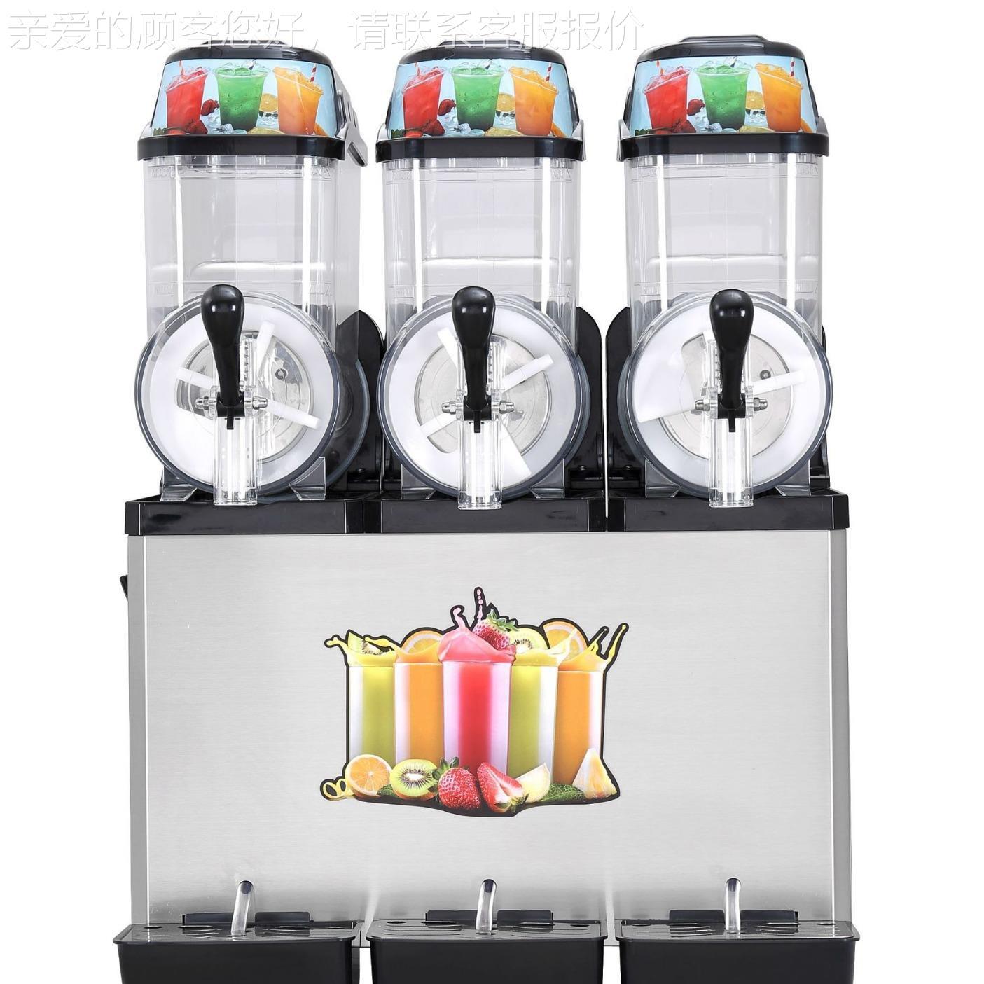 冰雪融机商用雪泥机不奶DUR锈钢茶店双缸沙三缸机饮料机