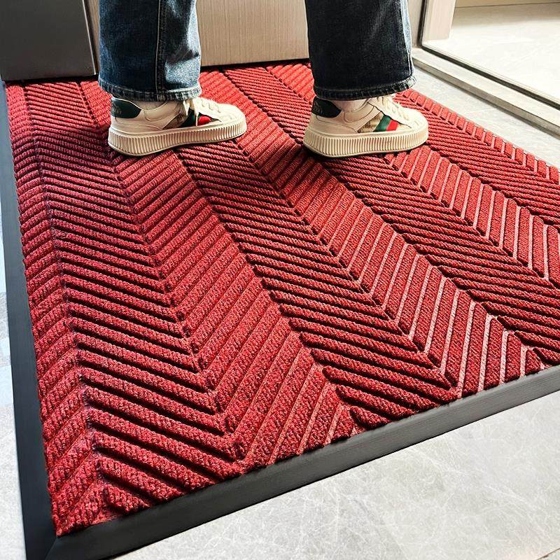 红色入户门新款地垫户外门口地毯门外高级室外免洗脚垫防滑门垫