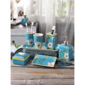 牙刷置物架陶瓷洗漱杯套装 卫生间洗漱台面漱口刷牙杯牙缸用品套件