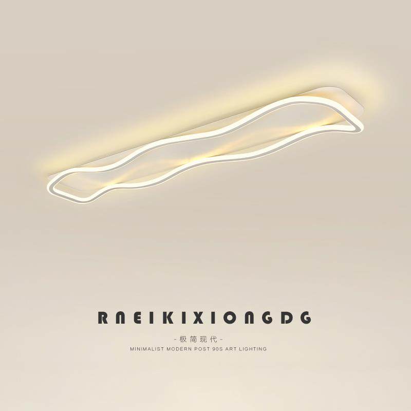 走廊走道灯现代简约阳台衣帽间玄关入户吸顶灯门厅极简led长条灯