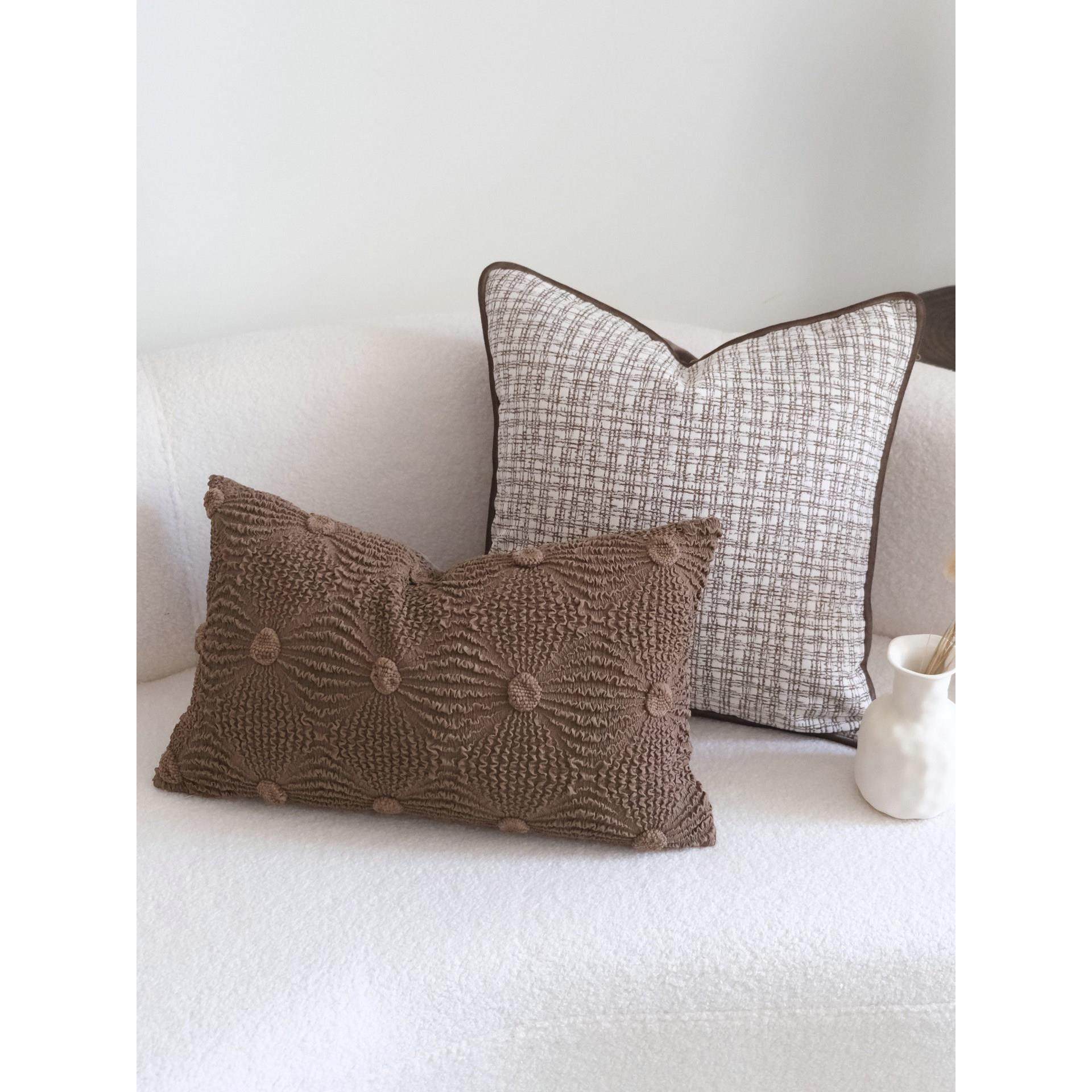 休闲in风腰枕头三维圆点枕套咖啡色工艺客厅沙发垫套B&B枕套,居家布艺,靠垫/抱枕,淘宝优惠券,粉丝福利购,淘宝优惠卷