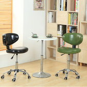 升降书桌靠背椅新款 简约现代凳子转椅家用电脑椅吧台椅滑轮美容凳