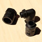 塑料波纹管接头杯梳浪管快速直插卡式 106法兰接头 线管尼龙锁头10