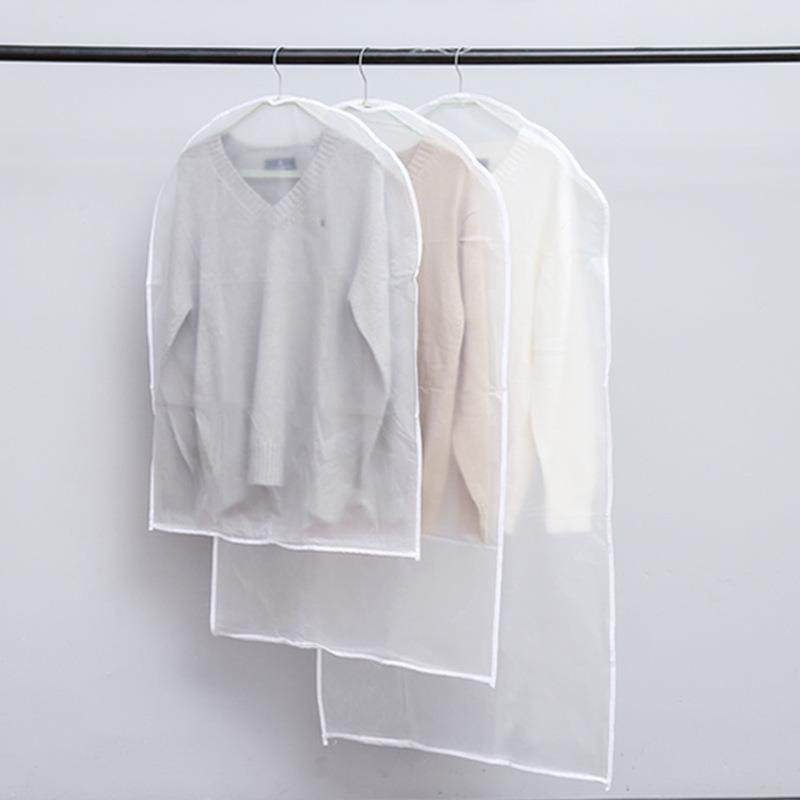 无拉链衣服防尘罩西装大衣皮草防尘套衣物收纳挂衣袋简约透明