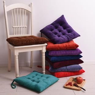 水晶绒椅子垫餐厅麻将馆保暖坐垫加厚绑带款餐桌椅垫厂家直销