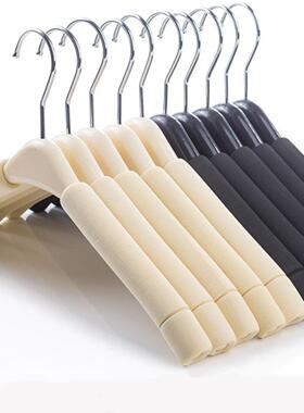 10Pcs厚海绵防滑无缝胶家庭毛衣衣架服装店衣服挂衣服支撑裤夹