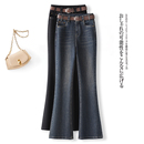 显瘦九分喇叭裤 高腰微喇牛仔裤 百搭马蹄裤 复古时尚 女2025春秋新款