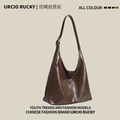 URCIO RUCKY品牌韩国新款通勤托特包女大容量软皮大包单肩斜挎包