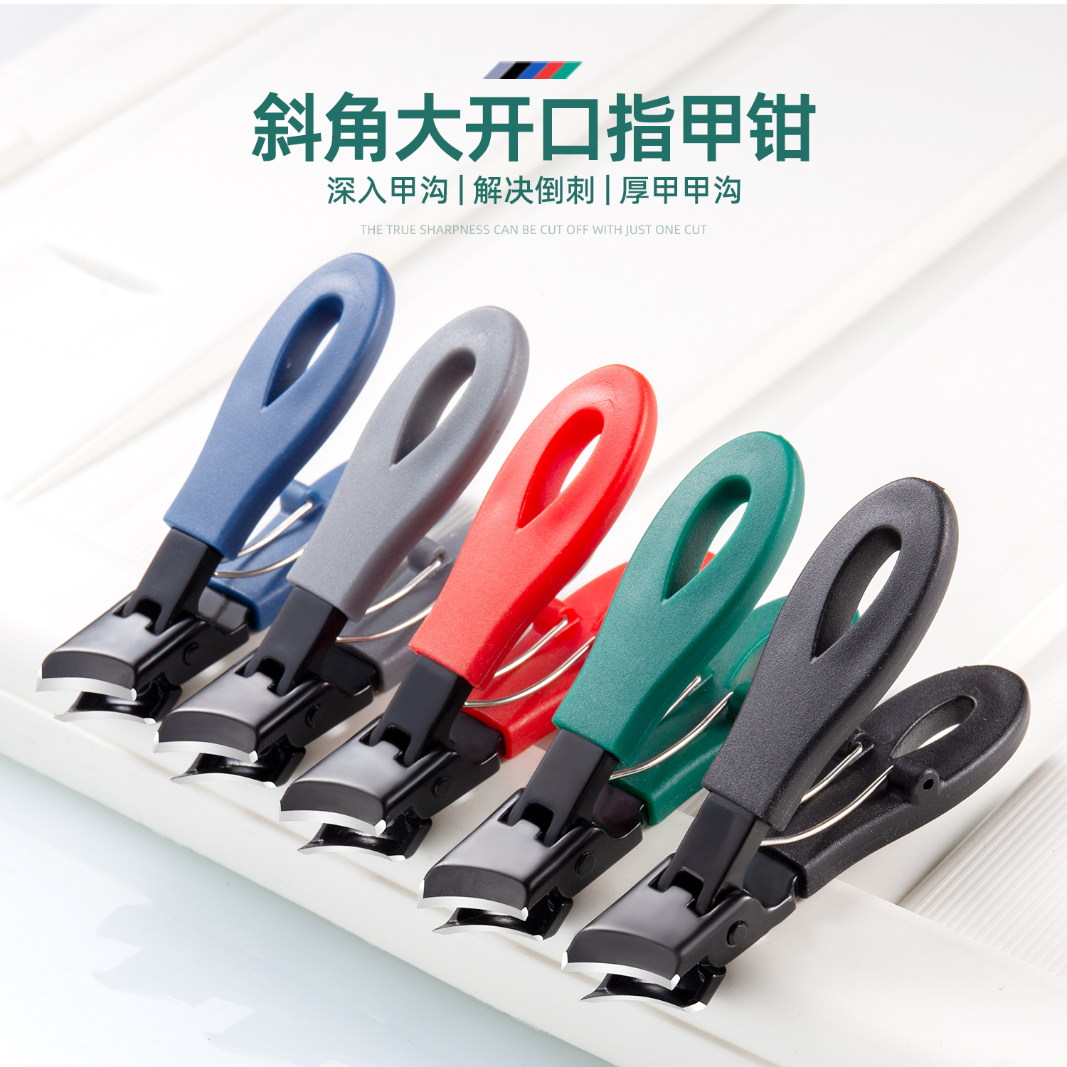 新品跨境防飞溅指甲刀 不锈钢家用大开口指甲剪厚硬甲专用指甲钳