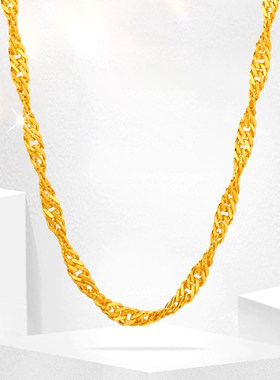 金店同款侧身波浪项链水