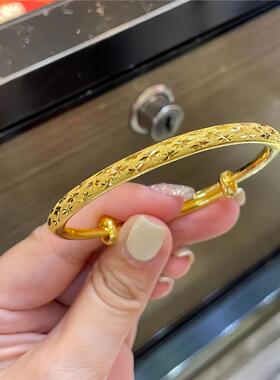 金包银满天星推拉手镯古