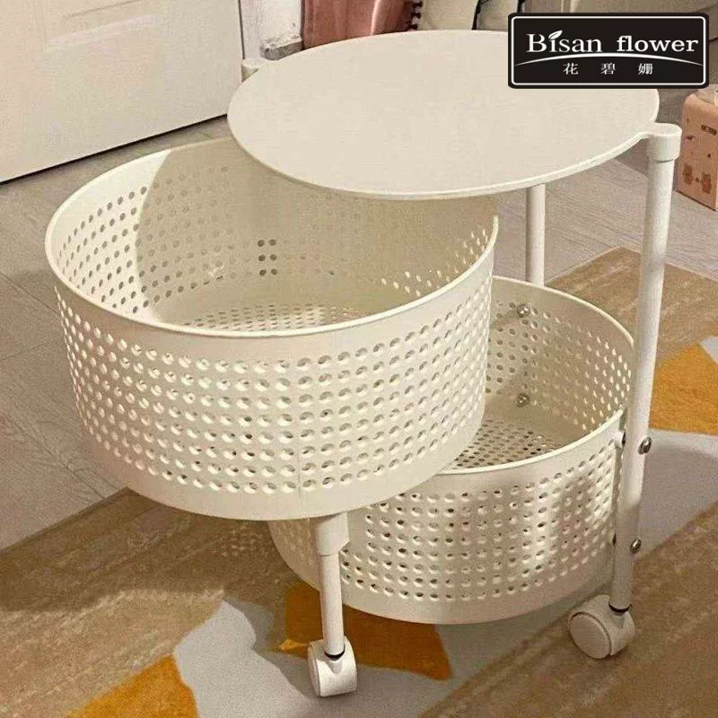 Moving rotating vegetable baskets set up a kitchen to land multi -layer home multi -functional fruit and vegetable storage rack
