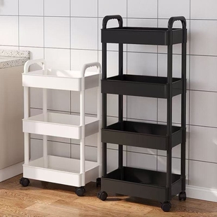 小推车置物架移动落地零食化妆品收纳多层家用清仓储物架床头架子