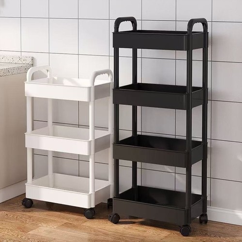 小推车置物架移动落地零食化妆品收纳多层家用清仓储物架床头架子