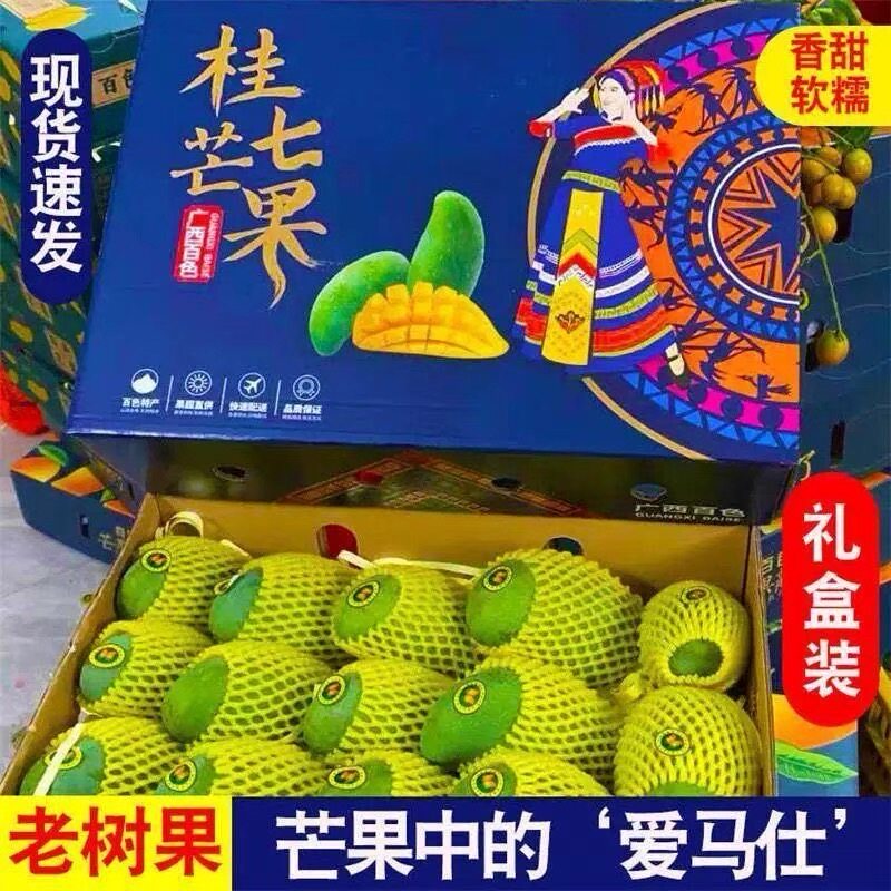 广西百色桂七芒果香甜特大果9斤