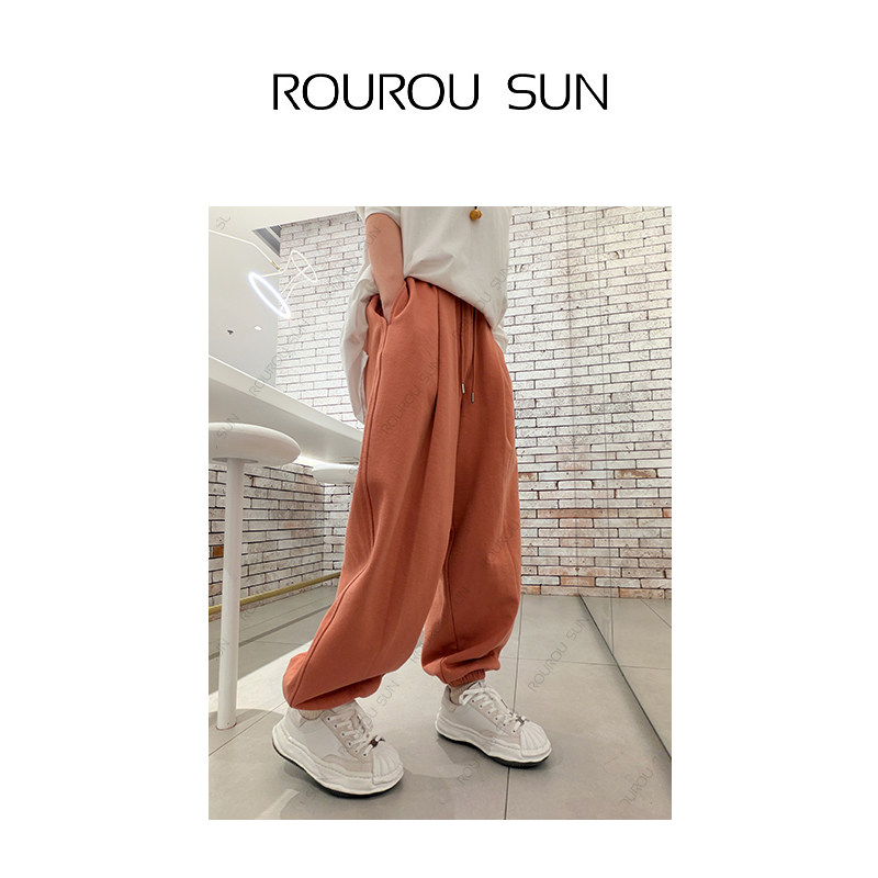 29872冬款女装韩版宽松时尚通勤百搭慵懒风时尚卫裤,女装/女士精品,休闲裤,淘宝优惠券,粉丝福利购,淘宝优惠卷