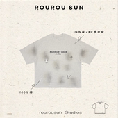 23511冬款 T恤 做旧百搭休闲圆领字母宽松短袖 女装 韩版