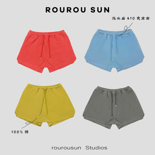 休闲宽松运动纯色简约家居短裤 51501新款 女装
