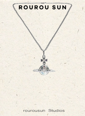 50391高级设计感立体环绕复古土星吊坠