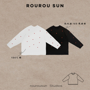 T恤 简约爱心百搭减龄休闲圆领长袖 50353冬款 女装