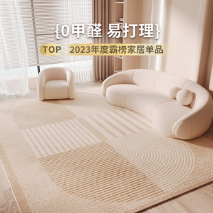 冬季 奶油风地毯客厅2024新款 轻B奢高级卧室免洗可擦免打理防水地