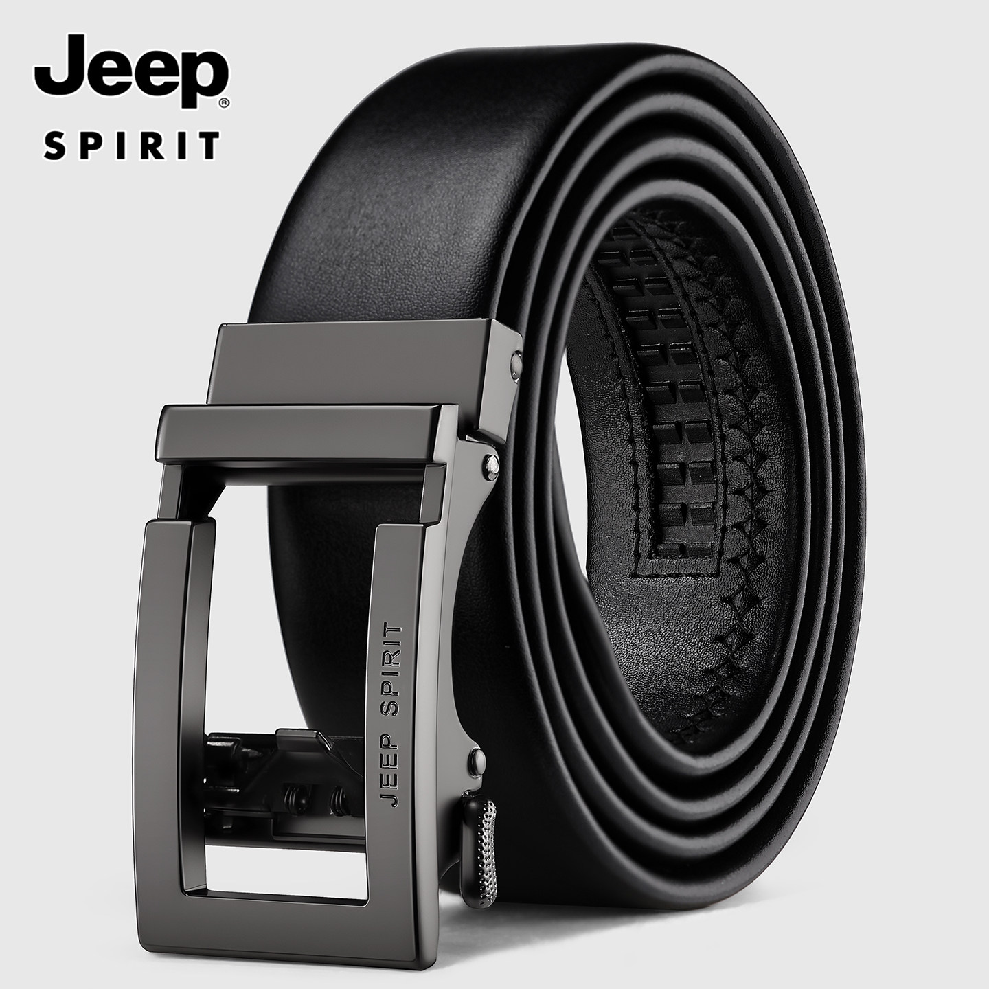 Jeep吉普皮带男士商务新款自动扣腰带时尚潮年轻人正品真牛皮裤带