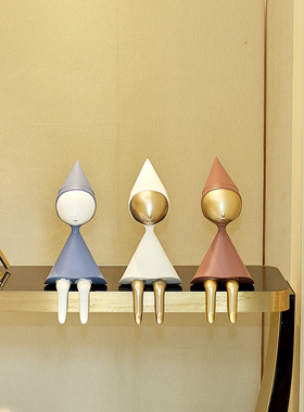 新品现代卡通坐姿小女孩摆件x北欧奶油风客厅玄关电视地台酒柜展