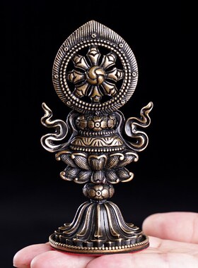 极速惠尔美黄铜铸造加厚七政宝家用供奉轮K王七珍宝组合小号摆件