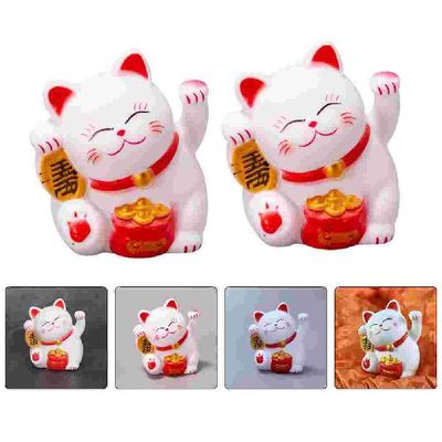 极速Caat Lucky Fortune Figure Maneki Neko Figurine Money