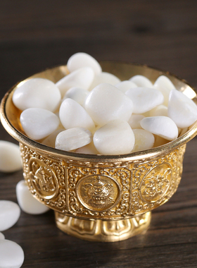 新品惠尔美黄铜八吉祥p供水杯七宝石朵玛海螺朵玛食子供具摆件八