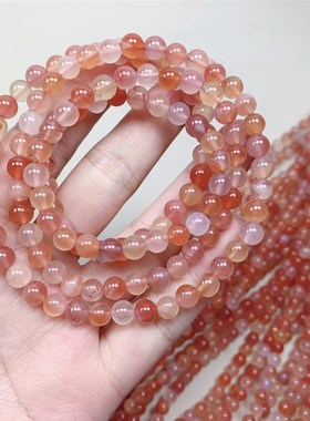 速发天然川料冰飘多宝南红玛瑙女款手链 彩色系南红玛瑙手串 保真