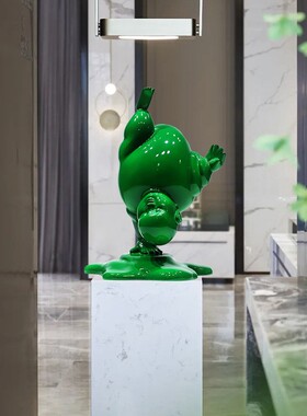 新品创意软装g饰品吉祥娃雕塑酒店大堂装置艺术品样酒店大堂餐厅