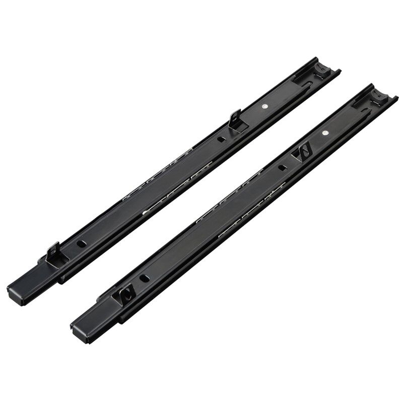 极速加厚电脑键盘托架滑轨办公桌吊装滑道二节导轨抽屉X带耳轨道2