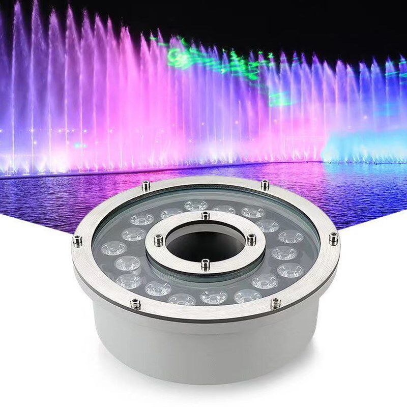 水底灯七彩水下灯防水6W9W射灯 led鱼缸灯12v24v水池鱼池灯喷泉灯