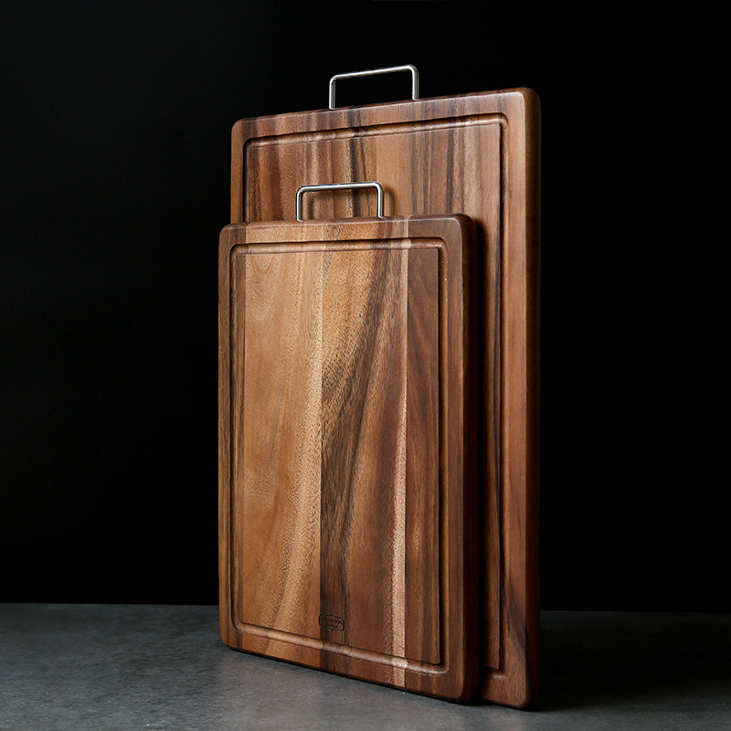 lcliving泰国相思木带提手无漆无蜡实木菜板挂式砧板