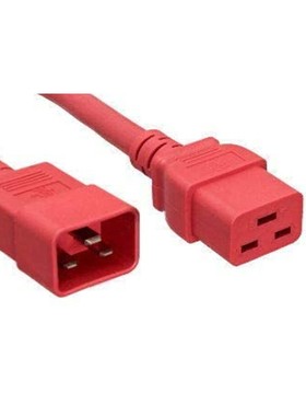 IEC320 C19/C20 SJT 3*14AWG 15A 250V 美标认证红色电源线