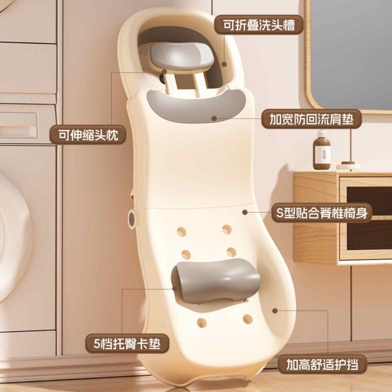儿童洗头躺椅可折叠洗头家用小孩洗头床洗头凳一件浴盆/浴桶塑料图片