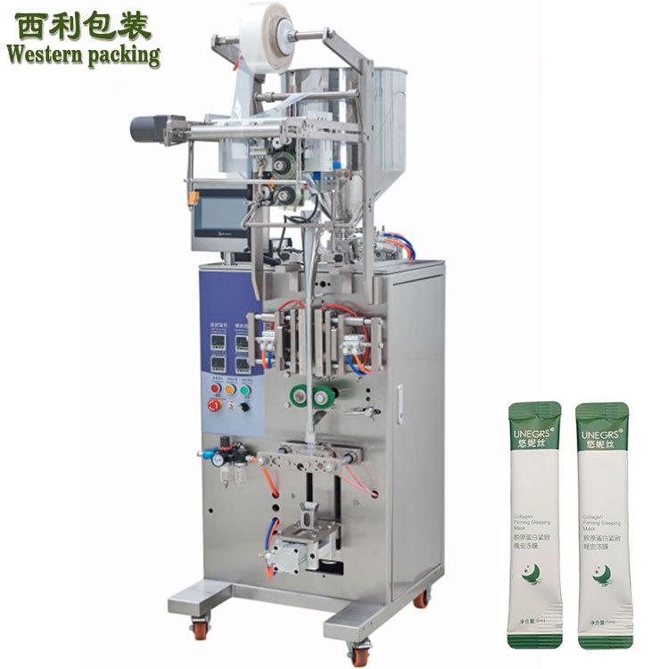 实用款免洗面膜包装机小袋辣椒油包装机液体膏体自动计量包装机