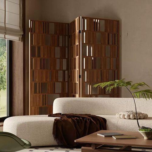 复古实木法式镂空屏风隔断客厅移动折叠入户办公室设计师创意定制