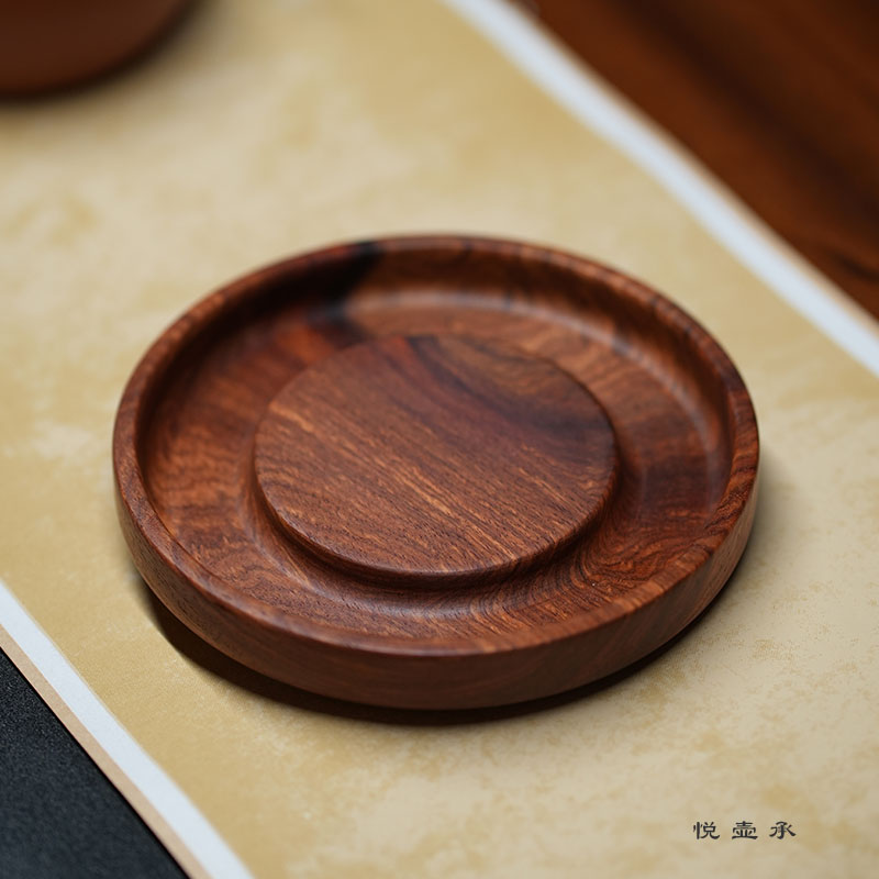 荣麟悦壶承紫砂茶壶垫杯垫实木养壶托底座圆形茶承杯垫茶道零配件