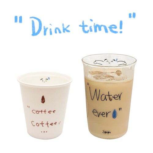 3gegu三个菇杯杯组合 困困杯 随便杯 咖啡饮料水杯