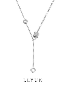 LLYUN 2025新款小蛮腰项链女轻奢小众感流苏锆石锁骨链