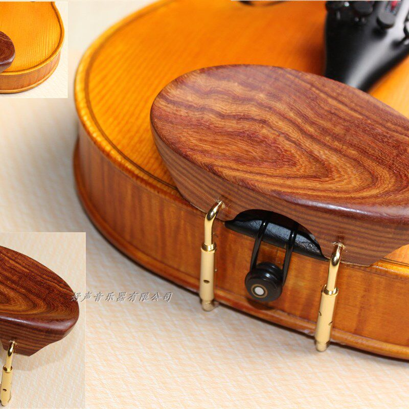 小提琴腮托 4-4-3/4-1/2-1/4红檀小提琴中托  小提琴配件