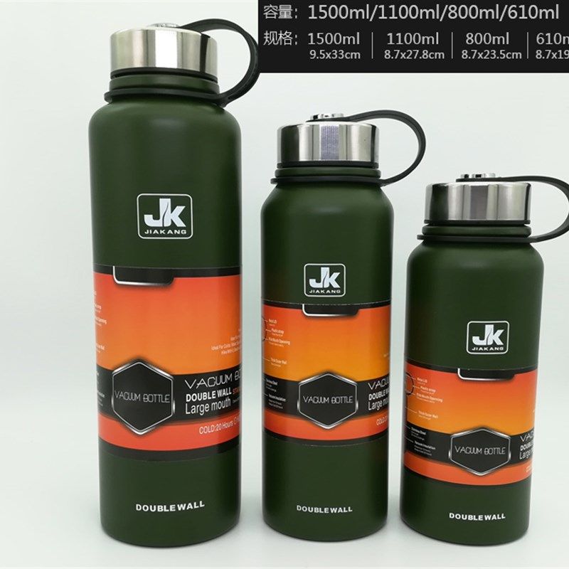 保温杯304全不锈钢1L1500ML便携泡茶男女水壶大号茶杯水杯大容量