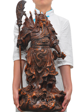 九龙关公财神招财摆件客厅武财神工艺品公司办公室店铺开业礼品