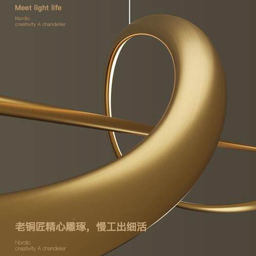 意式全铜代极简餐厅吊餐灯现轻奢桌吧8113设台饭厅灯创意个性计师